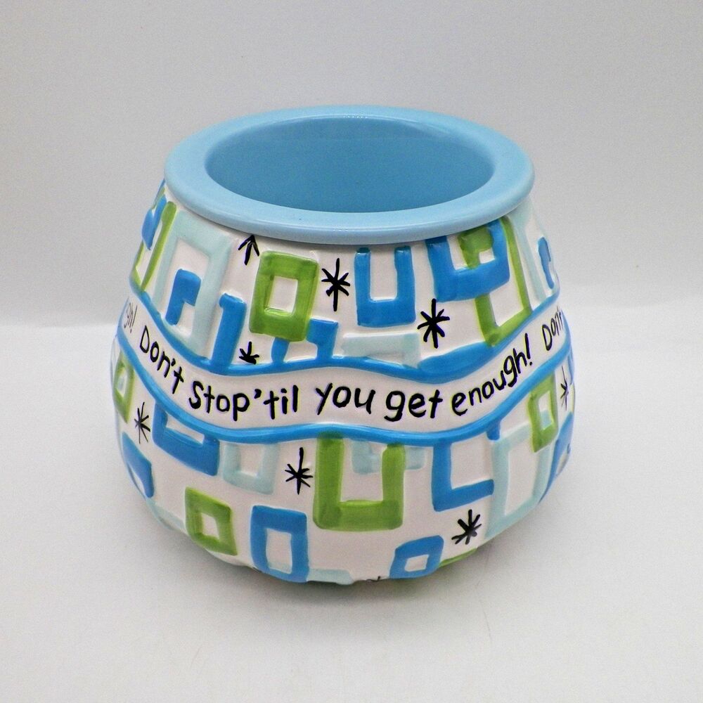 Ceramic Dip Chiller Retro Blue Mod Astro Design MCM Style from Insights